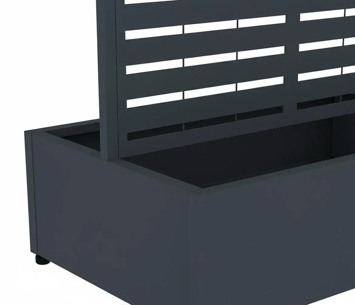 Westmann Stahl-Pflanzkasten mit Rankgitter Dekora 6, rechteckig, ca. B90/H184/T60 cm