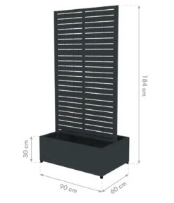 Westmann Stahl-Pflanzkasten mit Rankgitter Dekora 6, rechteckig, ca. B90/H184/T60 cm