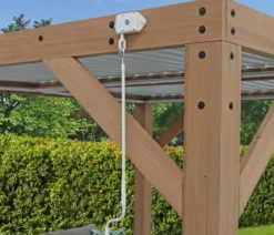 Westmann Zedernholz-Pavillon Karl, mit Lamellendach, ca. B396/H251/T335 cm