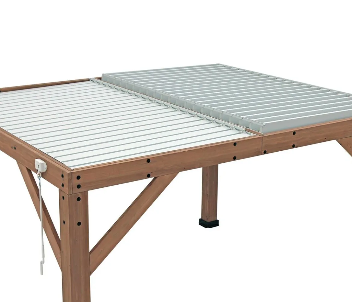 Westmann Zedernholz-Pavillon Karl, mit Lamellendach, ca. B396/H251/T335 cm