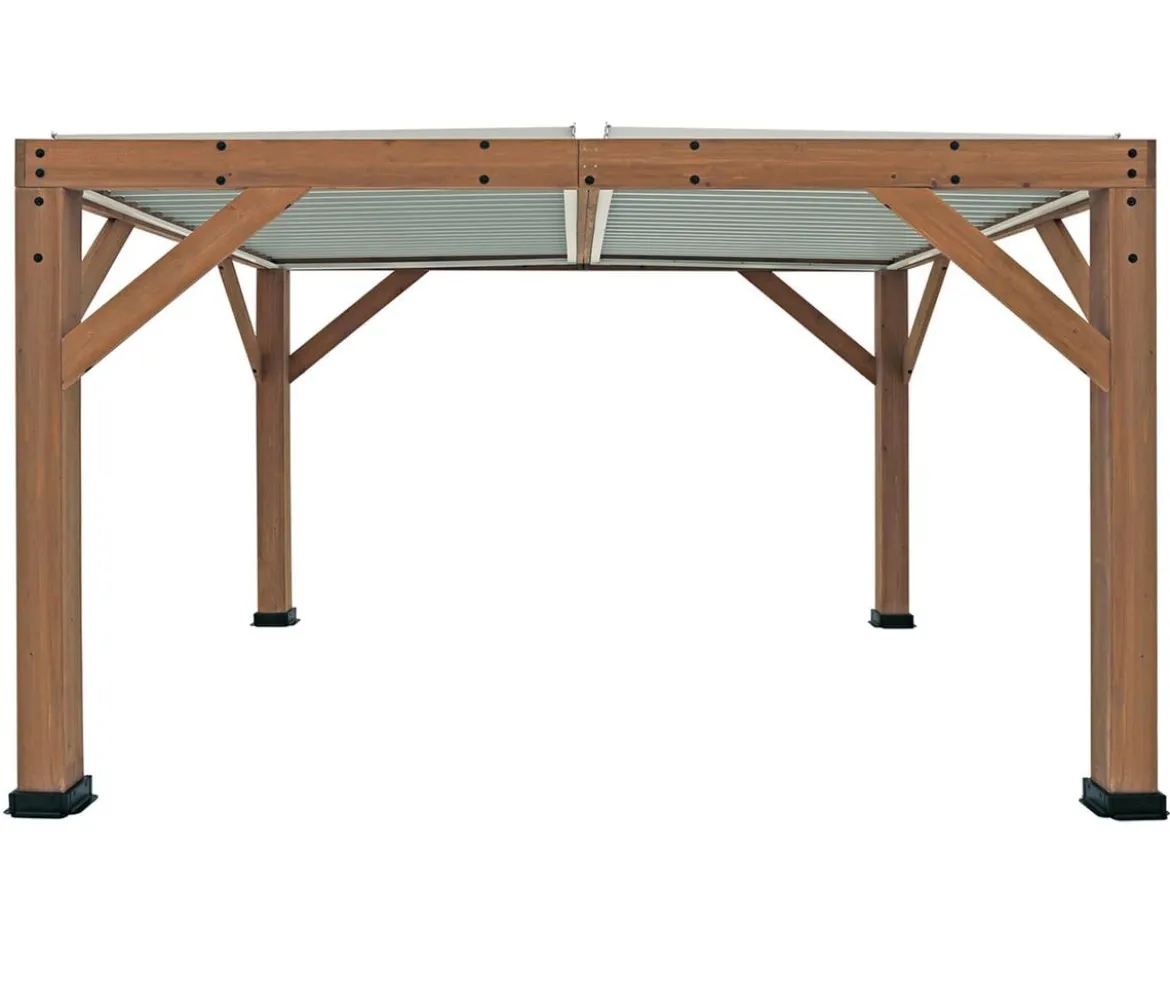Westmann Zedernholz-Pavillon Karl, mit Lamellendach, ca. B396/H251/T335 cm