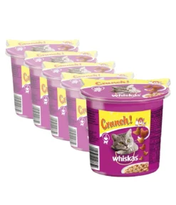 Whiskas® Katzensnack Crunch mit Huhn, Truthahn & Ente, 5 x 100 g