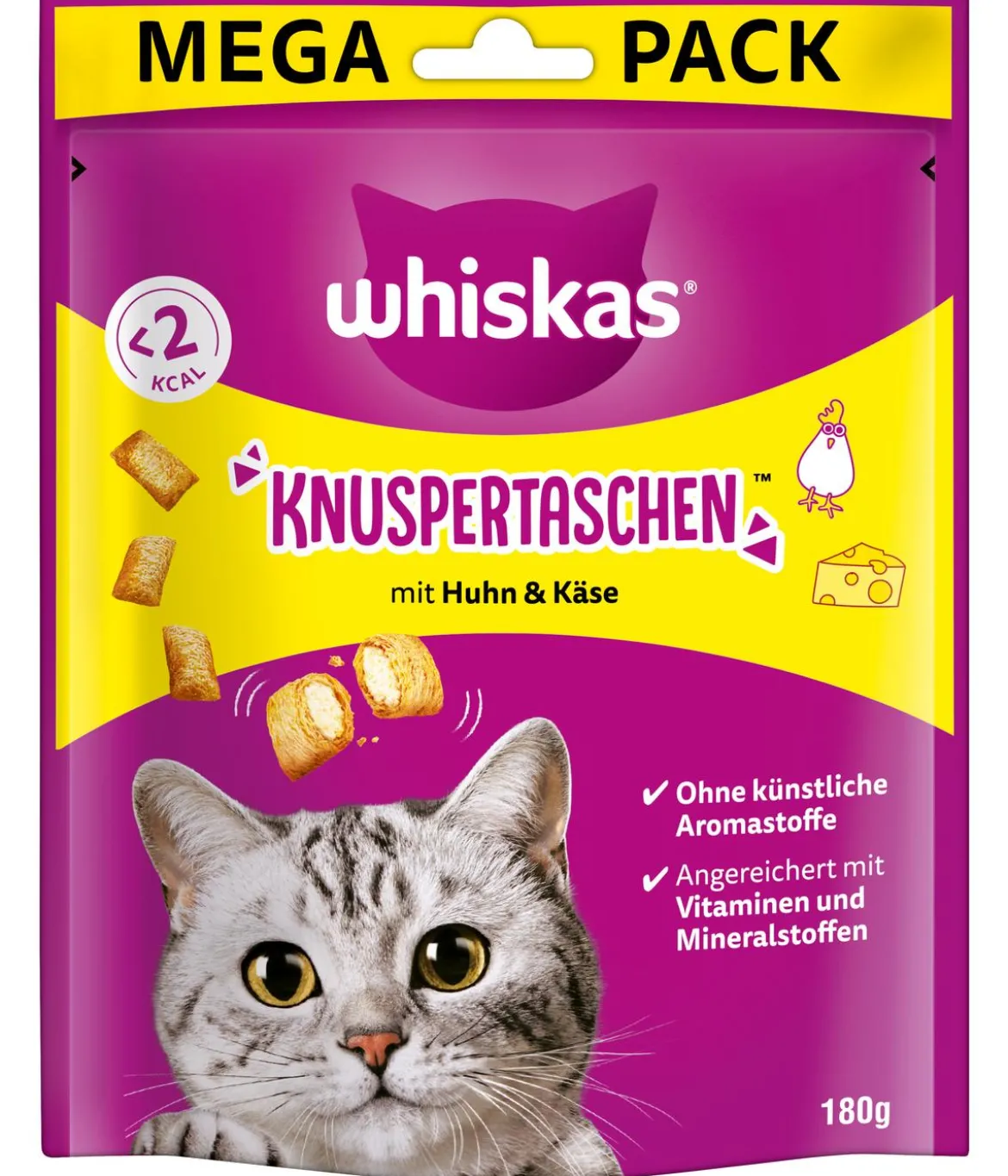 Whiskas® Katzensnack Knuspertaschen, 180 g