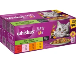 Whiskas® Nassfutter für Katzen Tasty Mix Chef's Choice in Sauce, Adult, 40 x 85 g