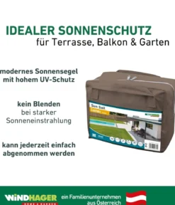 Windhager Sonnensegel Cannes, quadratisch, ca. B500/T500 cm