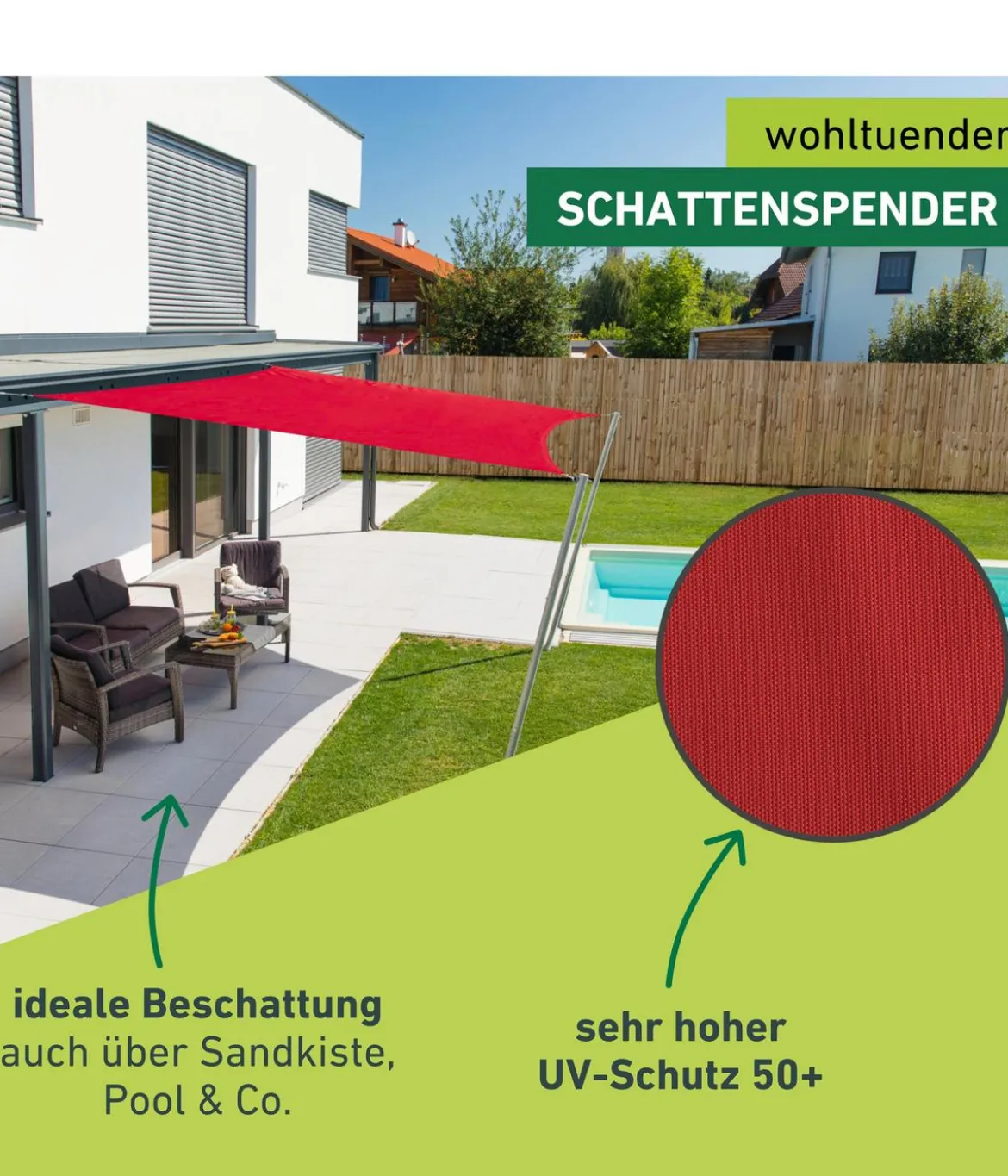 Windhager Sonnensegel Cannes, quadratisch, ca. B500/T500 cm