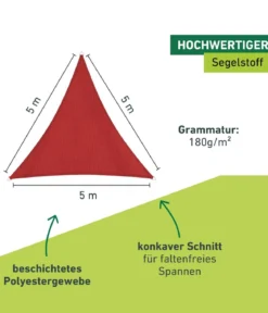 Windhager Sonnensegel Cannes, dreieckig, ca. B500/T500 cm
