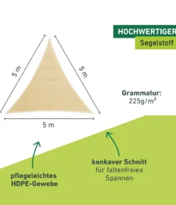 Windhager Sonnensegel Capri, dreieckig, ca. B500/T500 cm