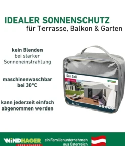 Windhager Sonnensegel Capri, dreieckig, ca. B500/T500 cm
