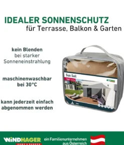 Windhager Sonnensegel Capri, dreieckig, ca. B500/T500 cm