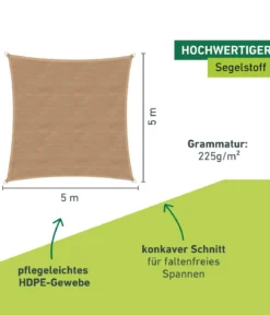 Windhager Sonnensegel Capri, quadratisch, ca. B500/T500 cm