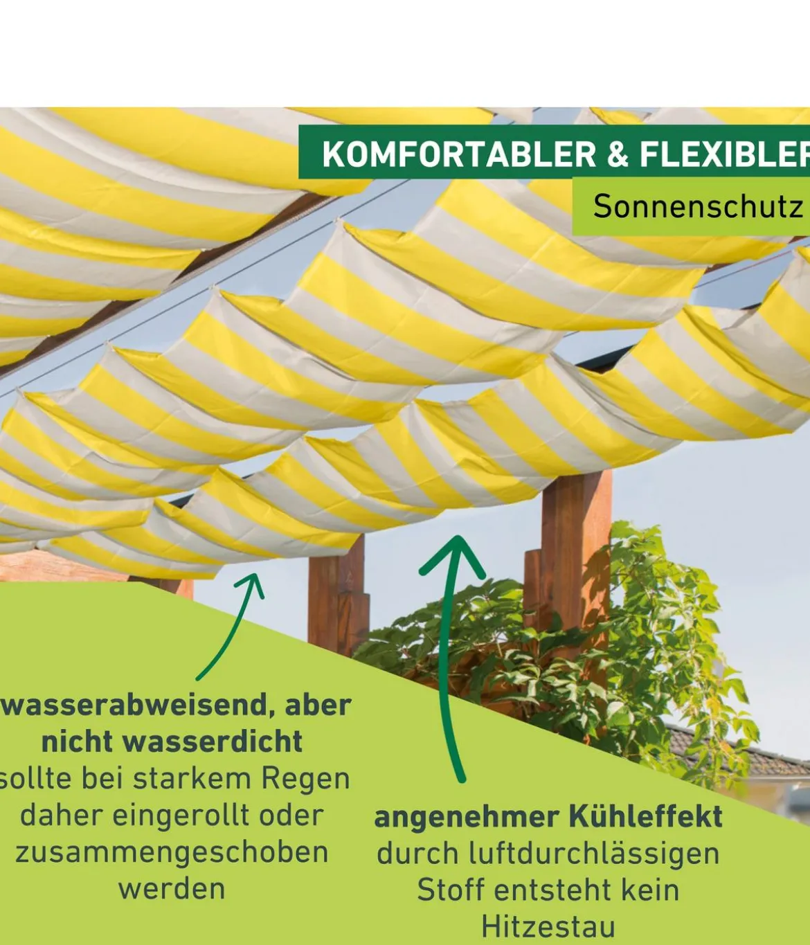 Windhager Sonnensegel, rechteckig, ca. B420/T140 cm