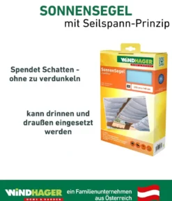 Windhager Sonnensegel, rechteckig,ca. B270/T140cm
