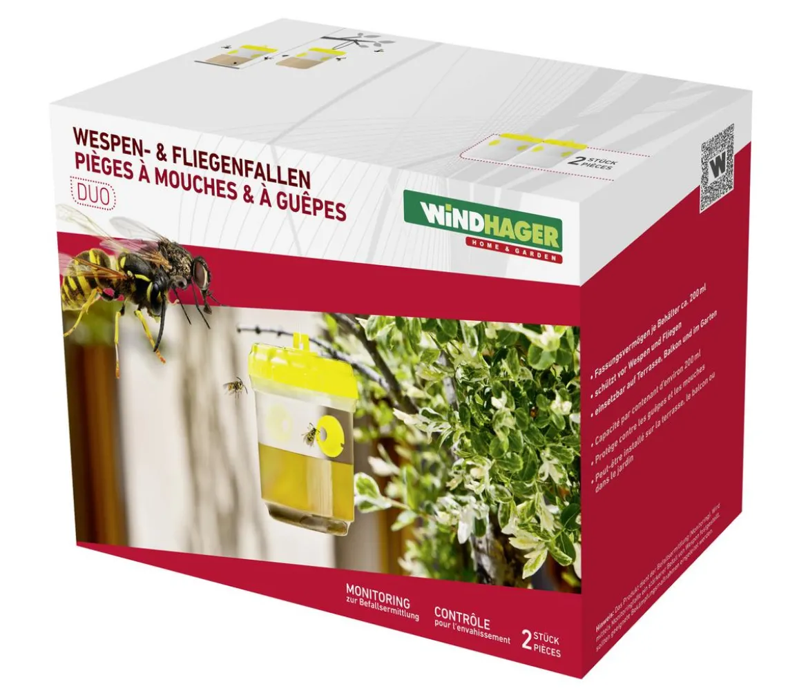 Windhager Wespen- & Fliegenfallen Duo, 2er-Set