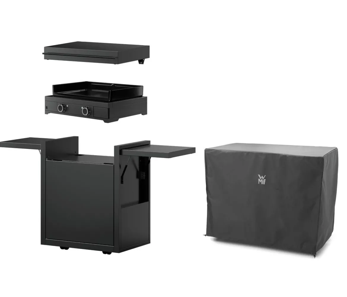 WMF Plancha Set 60E mit Wagen, ca. B75/H99,5/T63 cm