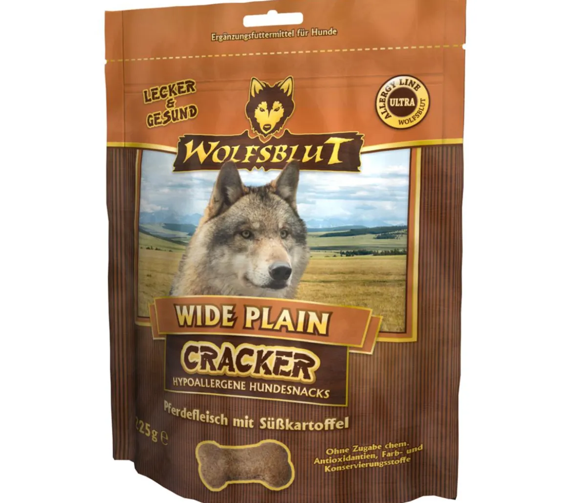 WOLFSBLUT Hundesnack Cracker Wide Plain Pferd, 225 g