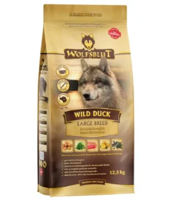 WOLFSBLUT Trockenfutter für Hunde Wild Duck, Large Breed, Ente & Kartoffel