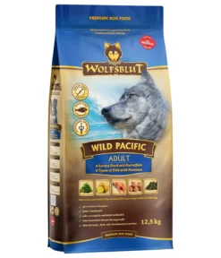 WOLFSBLUT Trockenfutter für Hunde Wild Pacific, Adult, 4 Sorten Fisch & Kartoffeln