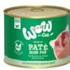 WOW® Cat Nassfutter für Katzen Premium Paté Adult, 6 x 200 g