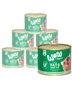 WOW® Cat Nassfutter für Katzen Premium Paté Adult, 6 x 200 g