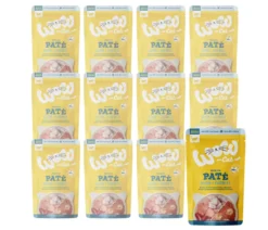 WOW® Cat Nassfutter für Katzen Premium Paté Adult, 12 x 125 g