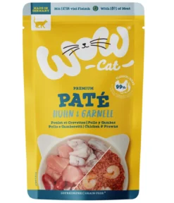 WOW® Cat Nassfutter für Katzen Premium Paté Adult, 12 x 125 g