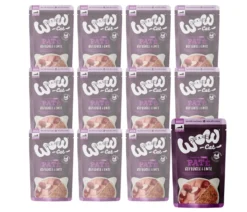 WOW® Cat Nassfutter für Katzen Premium Paté Senior, 12 x 125 g