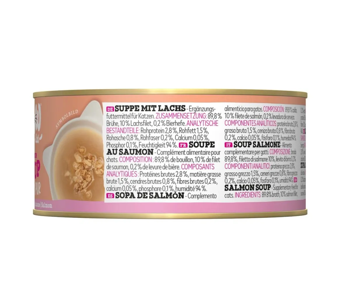 WOW® Cat Nassfutter für Katzen Premium Suppe, Adult, 12 x 70 g