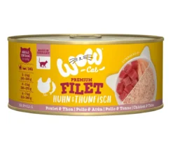WOW® Cat Nassfutter für Katzen Premium Filets, Adult, 12 x 70 g