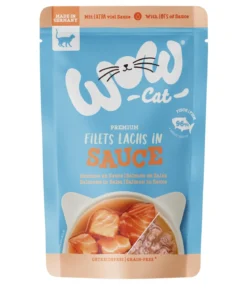 WOW® Cat Nassfutter für Katzen Premium Filets in Sauce, Adult, 8 x 85 g