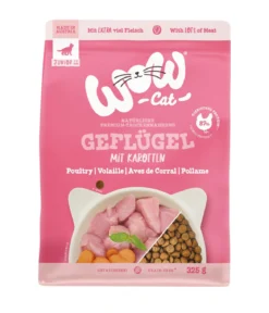 WOW® Cat Trockenfutter für Katzen, Junior, Geflügel & Karotten