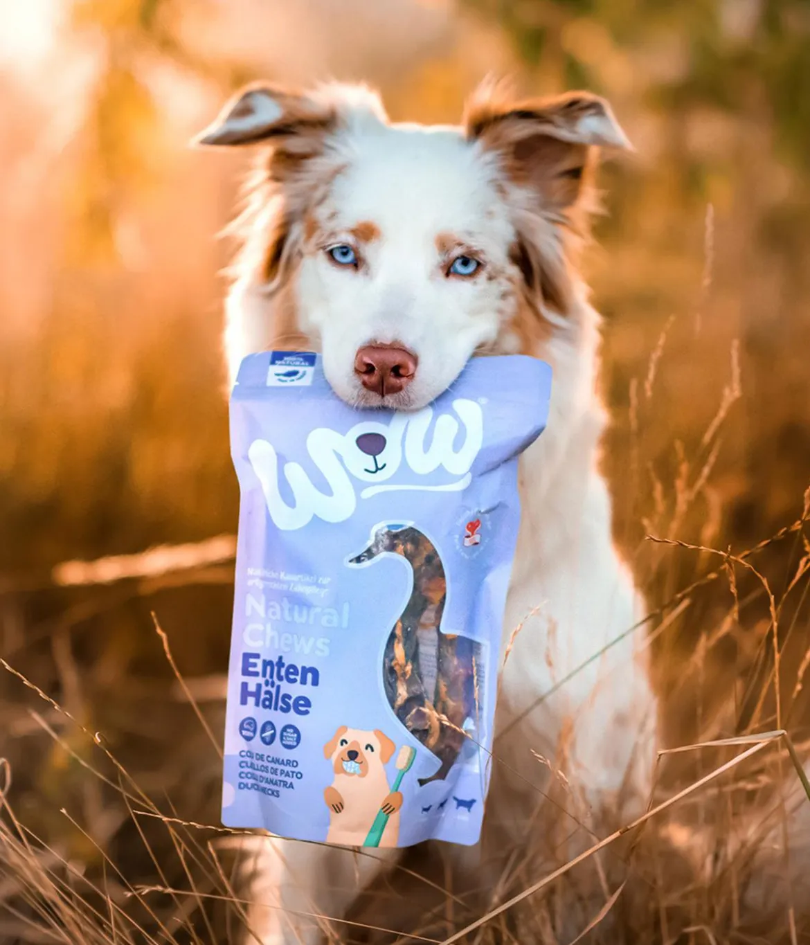 WOW® Hundesnack Natural Chews Entenhälse, Adult, 250 g
