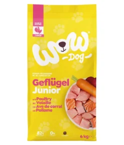 WOW® Trockenfutter für Hunde Mini Junior, Geflügel