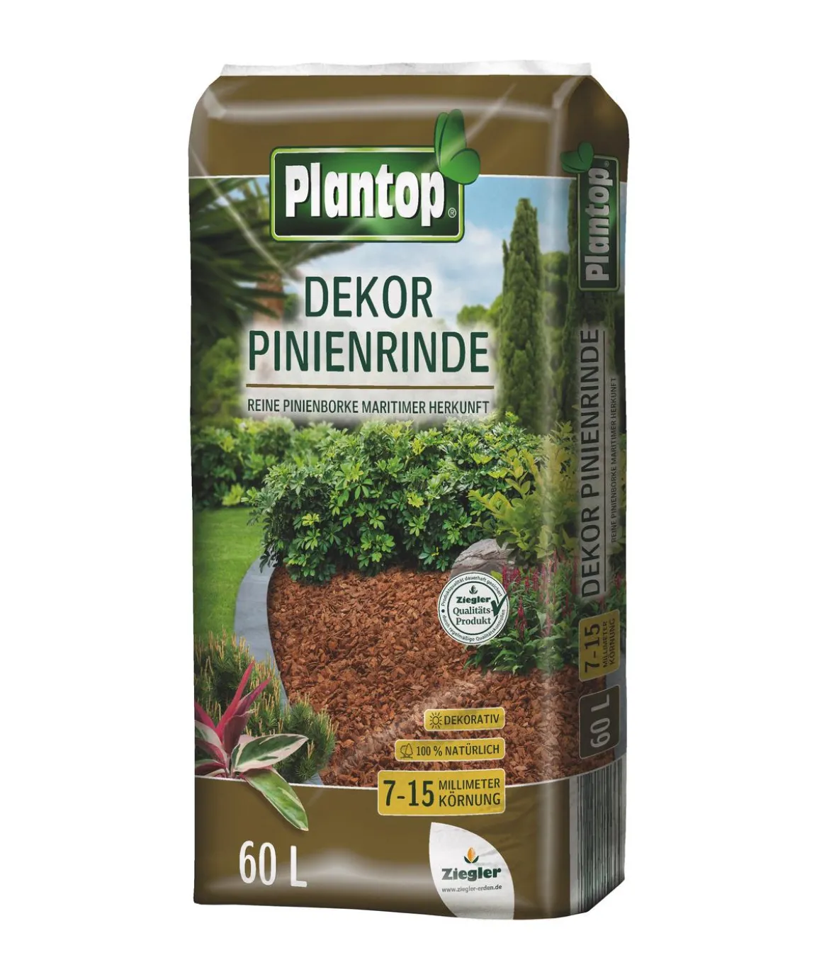 Ziegler Plantop Dekor Pinienrinde, 7-15 mm, 60 l