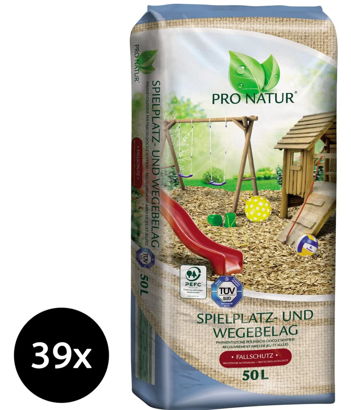 Ziegler Pro Natur Spielplatz- und Wegebelag, 39 x 50 Liter